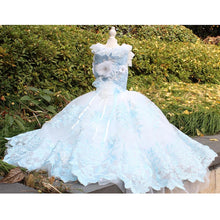 Load image into Gallery viewer, OnnPnnQ Pet Dog Lace Super Luxury Dress For Samll Dogs Clothes Princess Noble Long Trailing Wedding Tutu Dresses Puppy Chihuahua