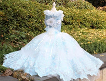 Load image into Gallery viewer, OnnPnnQ Pet Dog Lace Super Luxury Dress For Samll Dogs Clothes Princess Noble Long Trailing Wedding Tutu Dresses Puppy Chihuahua