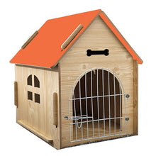 Load image into Gallery viewer, 10mm thick wooden doghouse pet house no smell waterproof non-deformable outdoor pet nest dog kennel with breathablewindow door