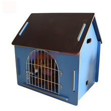 Load image into Gallery viewer, 10mm thick wooden doghouse pet house no smell waterproof non-deformable outdoor pet nest dog kennel with breathablewindow door