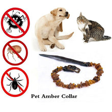 Load image into Gallery viewer, Noble Waterproof Amber Energy Collar Pet Dog Cat Deworming Anti-mosquitos ticks fleas Amber Stone Collar Necklace for Small Pet