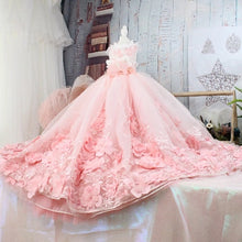 Load image into Gallery viewer, Pet Dog Dress Princess Luxury Trailing Wedding Dress For Small Dogs Handmade Flowers Embroidery Lace Puppy Clothes Skirt Poodle