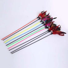 Load image into Gallery viewer, 100 Pcs/Set Colorful Feather Pet Dog Toys Lovely Bells Training Funny Cat Dogs Toys for Small Dogs Interactive Puppy Kitten Toy