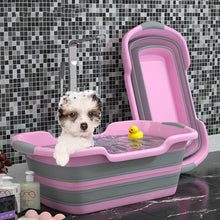 Load image into Gallery viewer, 60cm Portable Foldable Bathtub Pet Dog Cat Washing Shower Tool Child Folding Swimming Pool Stable Bathroom Pond Pet Supplies