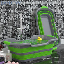 Load image into Gallery viewer, 60cm Portable Foldable Bathtub Pet Dog Cat Washing Shower Tool Child Folding Swimming Pool Stable Bathroom Pond Pet Supplies