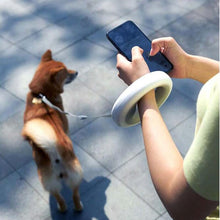 Load image into Gallery viewer, Pet Dog Traction Rope With LED Lighting Double-Layer Elastic Innovative Ring Handle Automatic Telescopic Lead