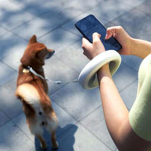 Load image into Gallery viewer, Pet Dog Traction Rope With LED Lighting Double-Layer Elastic Innovative Ring Handle Automatic Telescopic Lead